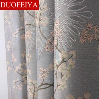 high precision jacquard backing curtains high shading flowers curtains for living dining room bedroom
