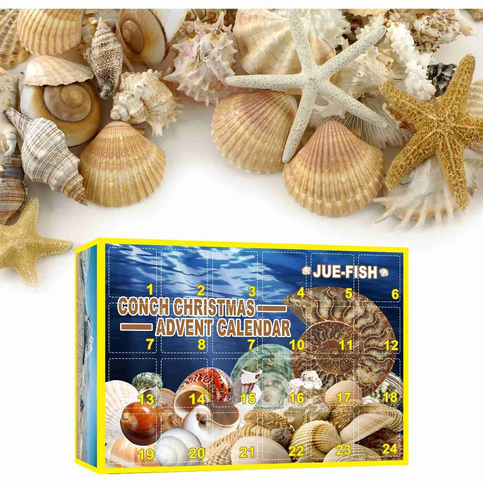 Рождественский раковинный обратный отсчет рождественская подвеска