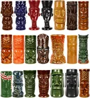 Барная чашка Tiki, гавайская Коктейльная чашка, креативная керамическая чашка totem Tiki, чашка для сока, чашка зомби, керамический бокал для вина, инструмент для бара, посуда для напитков