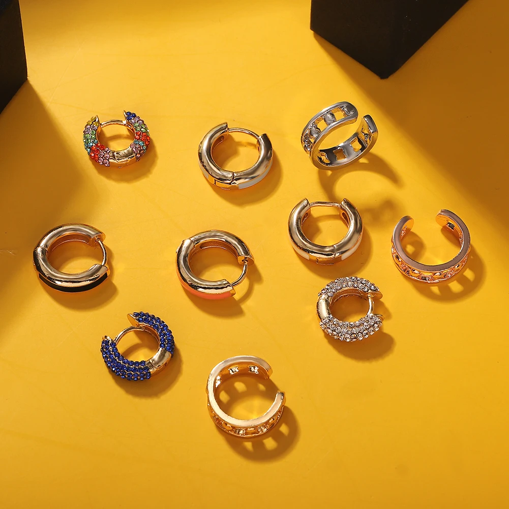 Женские инкрустированные серьги BA Color богемные металлические из цинкового