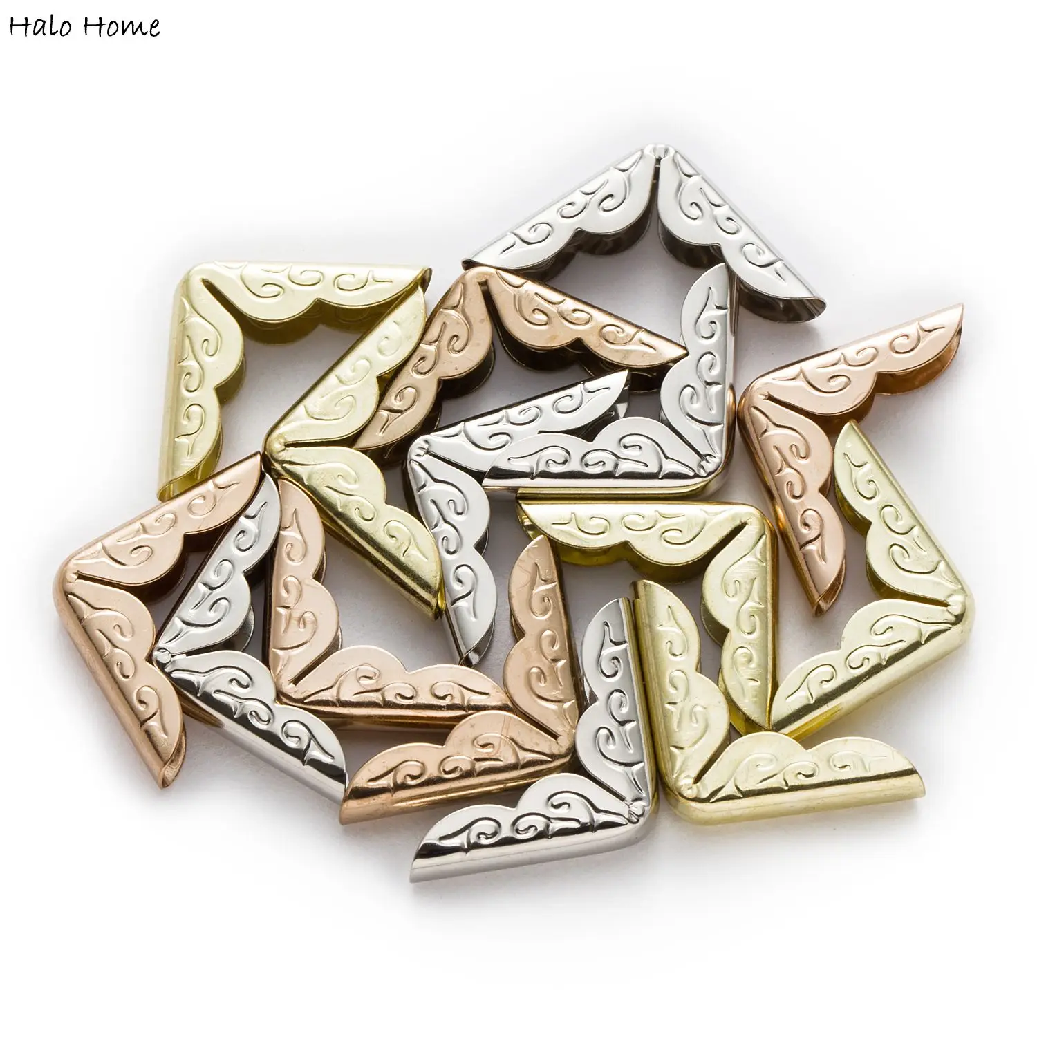 50 шт 3 цвета металлический книжный Уголок протектор Скрап фотоальбомы обложка