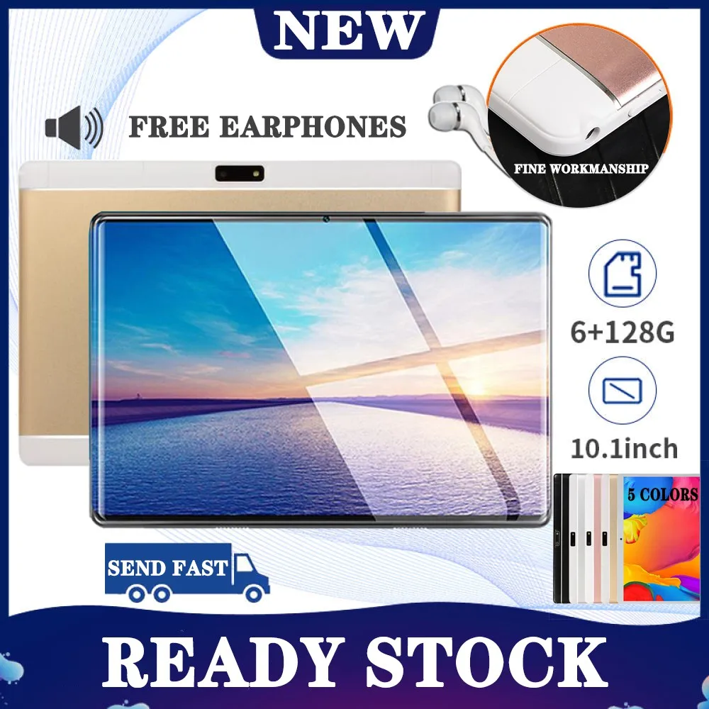 

Android 9.0 10 Inch Tablet Bluetooth connection Octa Core 6G+128GB ROM 5 MP Camera 2.5D Tempered Glass Google Play Tablet pc