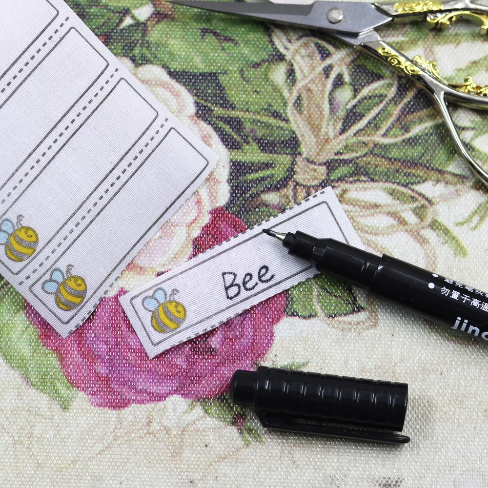 100 шт./пакет моющиеся переводная картинка пчелы узор название именные этикетки