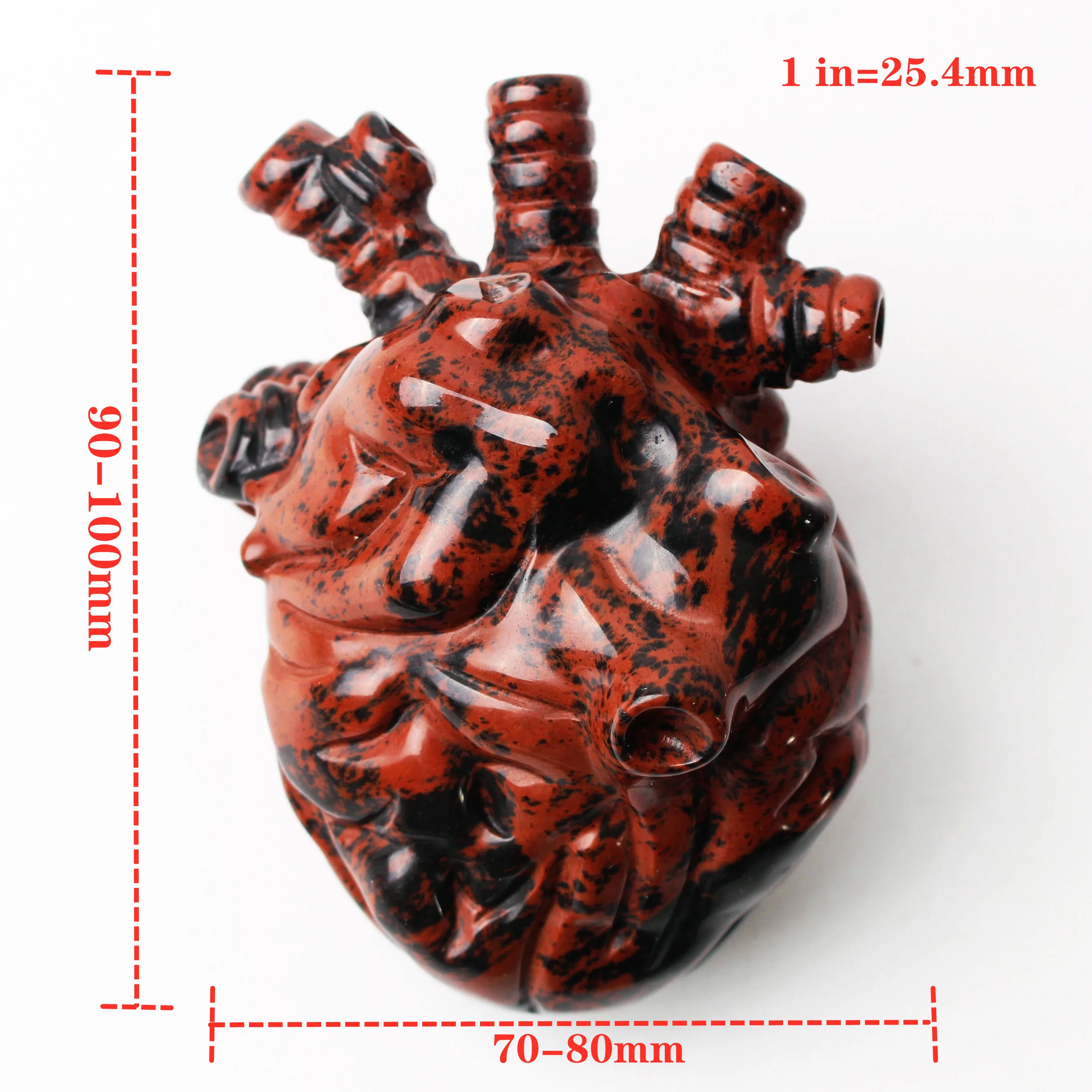 1PC Natural Mahogany Obsidian Heart Adult Model Polished Sculptural | Дом и сад