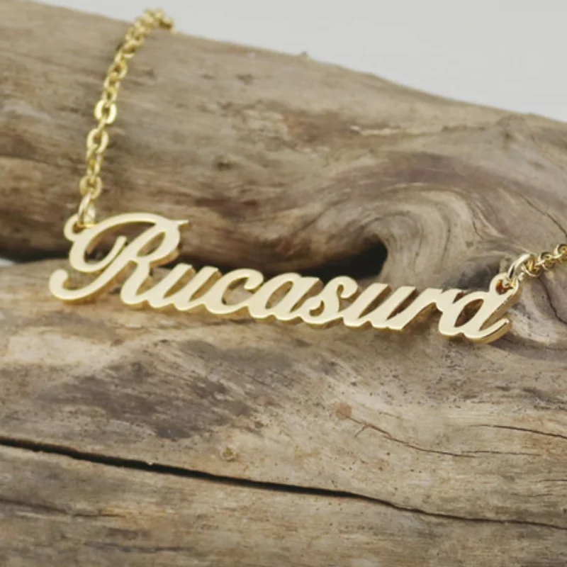 

Gold Name Necklace Customized Stainless Steel Necklaces Custom Name Chain