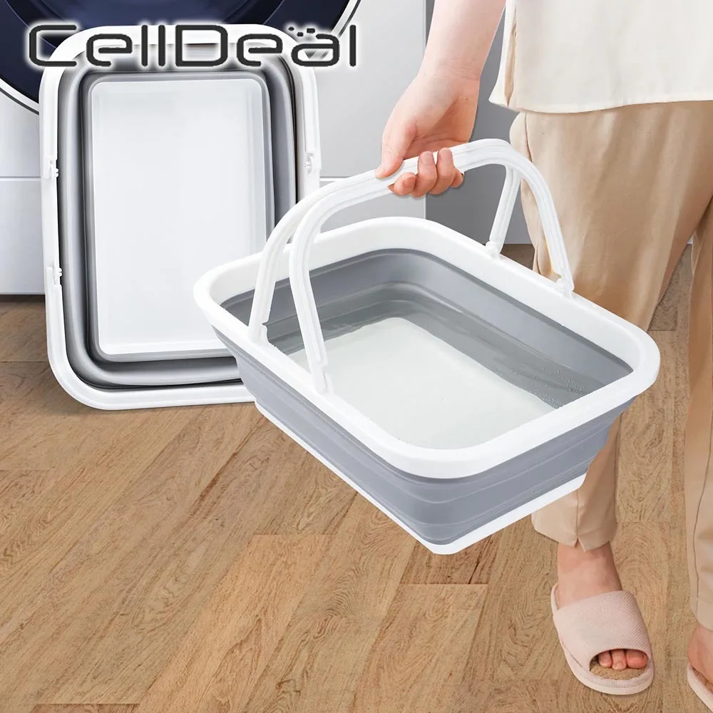 Folding Wash Basin Multifunctional Portable Collapsible Large Capacity Plastic Basin Kitchen Bathroom Washing Tools Household