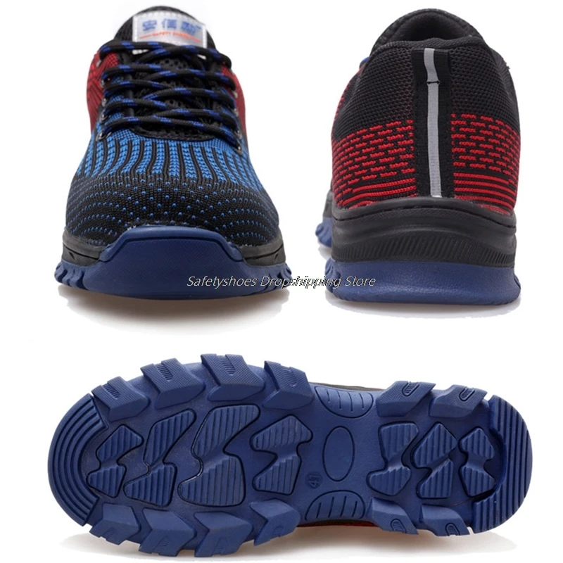 

Puncture-Proof Working Shoes Men Boots Safety Shoes Protective Steel Toe Cap Security Boots Lightweight Mesh Breathable Shoes