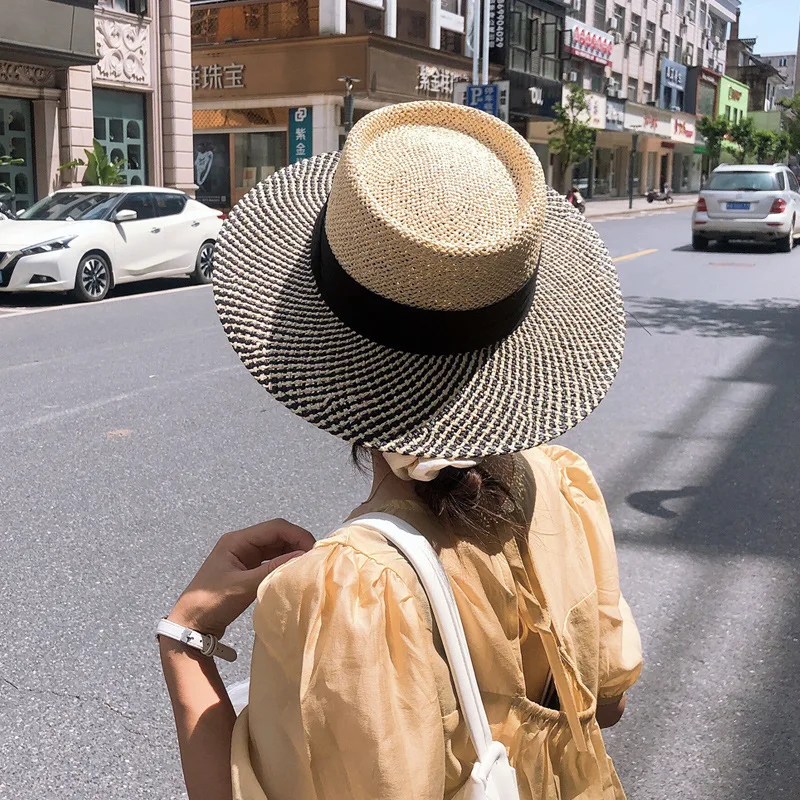 202103-2508662  new summer Retro England  sunshade  Sunscreen paper  fedoras cap men  women  panama jazz hat