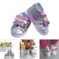 2021 fit 43cm baby new born doll shoes accessories sequin shoes for baby birthday gift