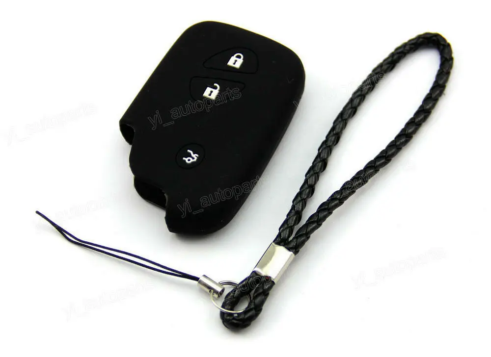 Черный силиконовый чехол для Lexus GS350 GS460 дистанционный смарт ключ с 3 кнопками