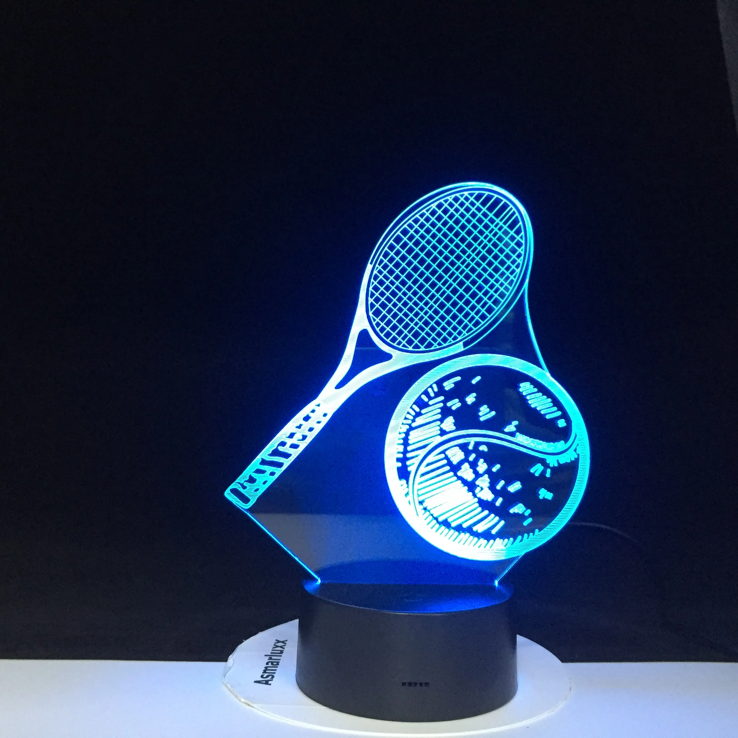 

Tennis 3D Modelling Night Light 7 Colors Changing USB Table Lamp Tennis Fans LED Home Decor Sleep Luminaria Light Gifts 4303