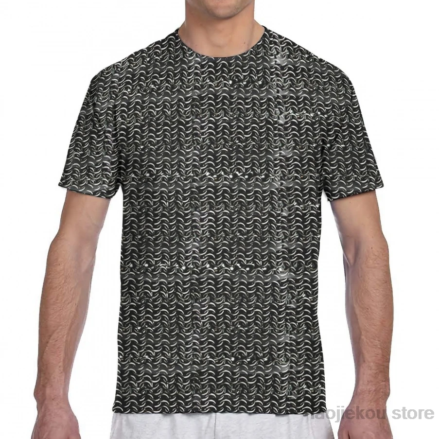 Men Chainmail, средневековые доспехи, художественная Мужская футболка, женская модная футболка с принтом для девочек, футболки для мальчиков, летние футболки с короткими рукавами - Цвет: Men
