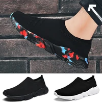 2021 men sneakers fashion breathable mesh summer tennis sports training comfortable elastic flat socks shoes male casual black