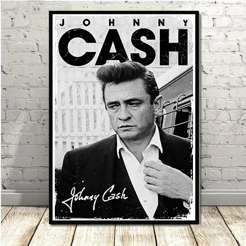 Vintage Johnny Cash Rock Music Band Star Poster and Prints - Wall Art Canvas Painting Wall Pictures for Living Room Home Decor image 5