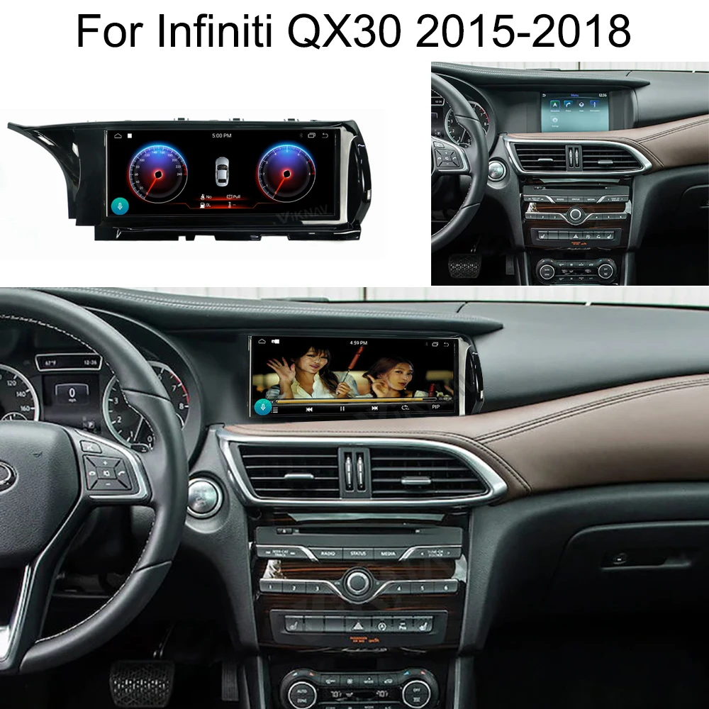 Автомобильный радиоприемник для Infiniti QX30 2015-2018 GPS-навигация PX6 Android мультимедийный