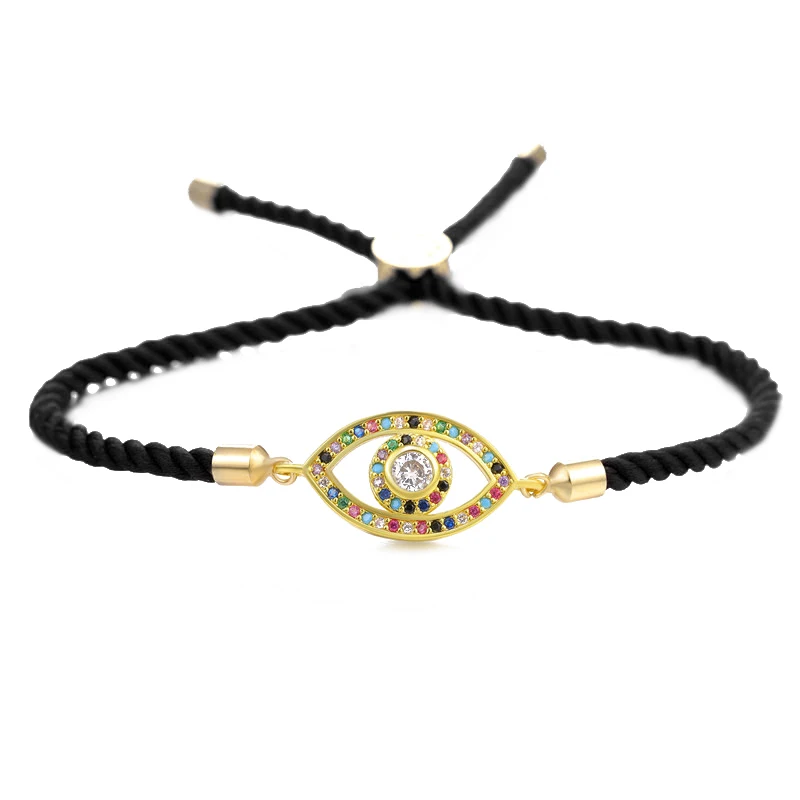 Браслеты-подвески Lucky Red Rope турецкие синие от сглаза золотистые для женщин мужчин