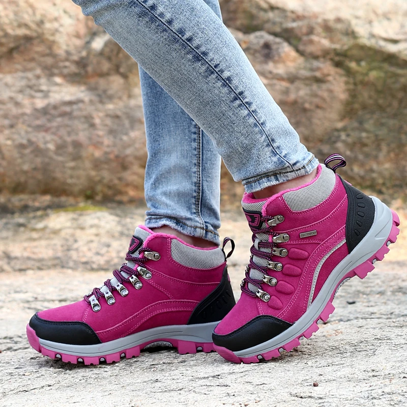 Men Women Classic Outdoor Sports Ankle Hiking Boots Unisex Climbing Trekking Shoes Couple Casual Sneakers New Hot Sale Footwear | Обувь