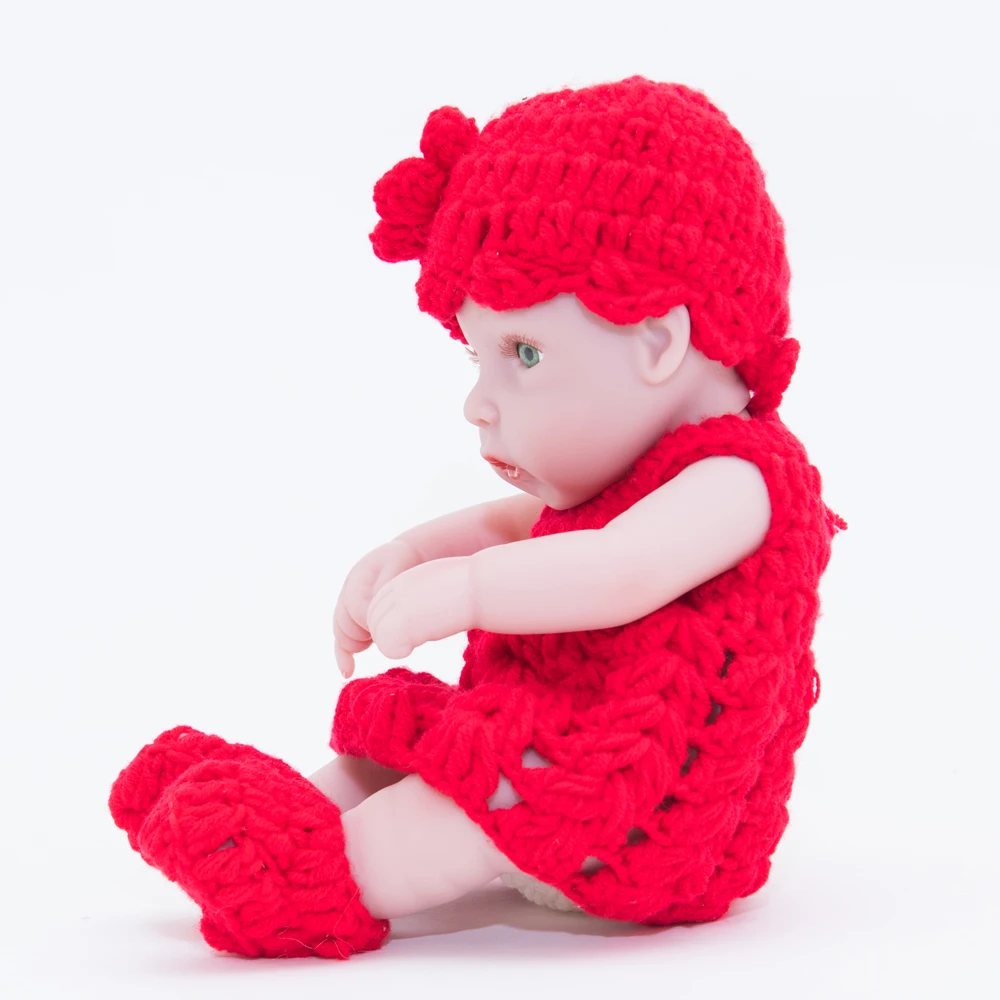25 см милый новорожденный мини Bebe Reborn Baby Doll полный силиконовый винил реалистичный