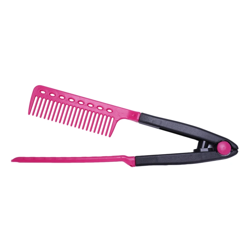 Салон Парикмахерская DIY дизайн волос прямые складные Тип V гребень розовый