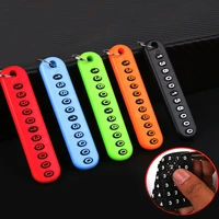 anti lost car keychain phone number card keyring phone number plate keychain auto vehicle key ring car accessories