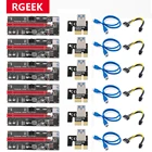 6 шт., переходник VER009 USB 3,0 PCI E, Райзер VER 009S 1X 4X 8X 16X PCIE