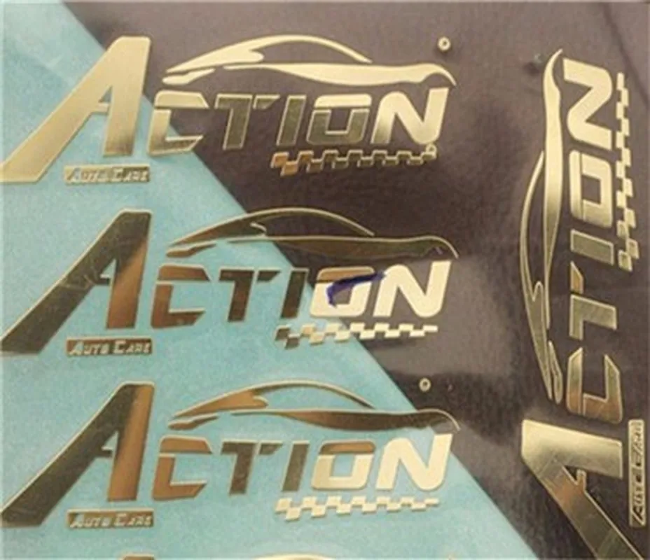 Пользовательские наклейки из металла переводные на заказ металлические с