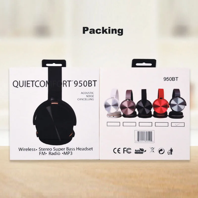 Беспроводные Bluetooth наушники Put Logo 950BT игровые с TF картой держатель телефона для