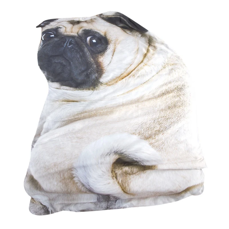 Shar Pei Забавный узор дизайн пледы одеяло летний комплект белья Лист теплый мягкий толстый пушистый кровать диван одеяла - Цвет: Shar Pei