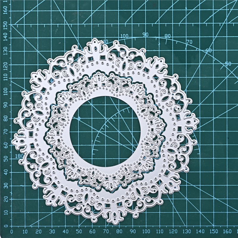 

Elegance Lace Frame Metal Cutting Die Hollow Circle Stencil Template For Scrapbooking Embossing Paper Album Decor Craft Dies