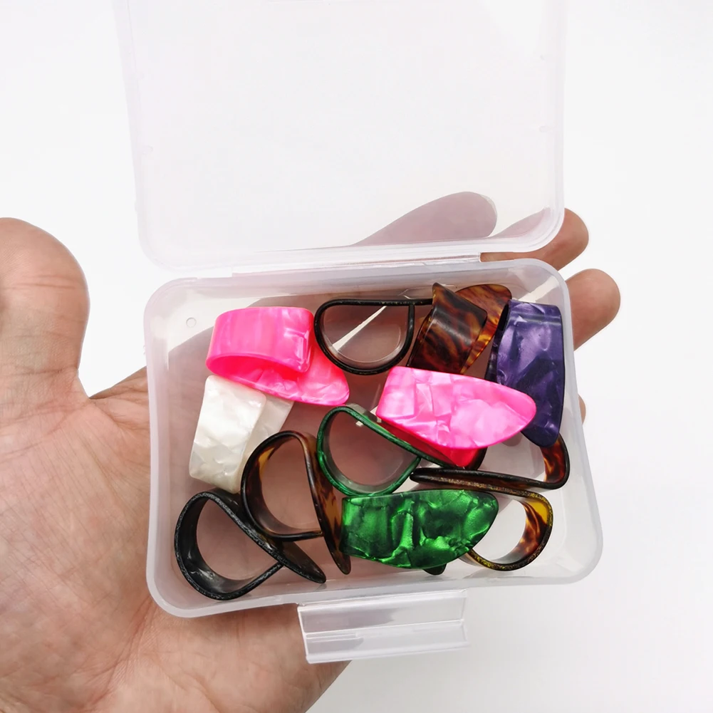 

12Pcs Thumb Pick Plectrum Mediator Finger Picking Style Guitar Celluloid Picks Guitar Bass Thumb Picks Musical for Guitar