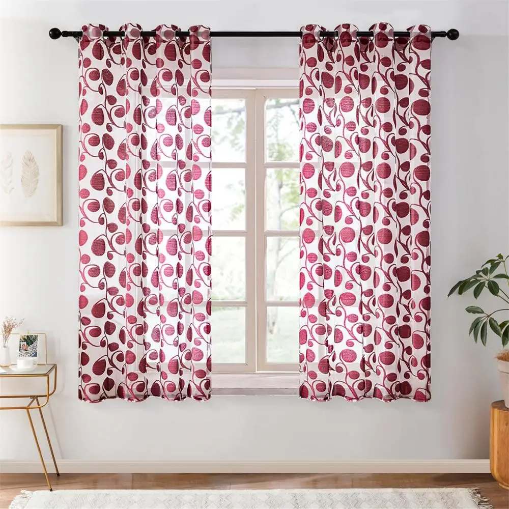 Геометрические прозрачные Занавески YokiSTG для гостиной спальни кухни современные