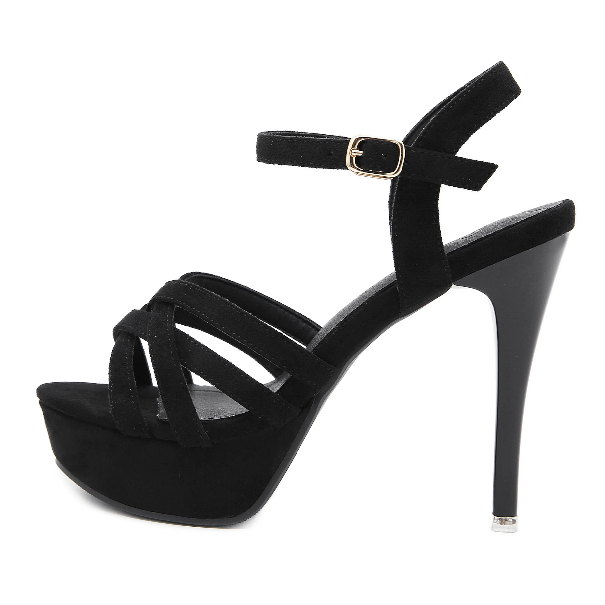 

New Sexy 12CM high heel Women Sandals Pumps Open Toe Buckle Sandals Shoes