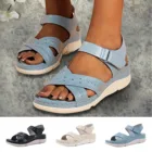 Сандалии JAYCOSIN женские дышащие, брендовые мягкие Босоножки с открытым носком, для бега, спорта, черные синие, лето 2021