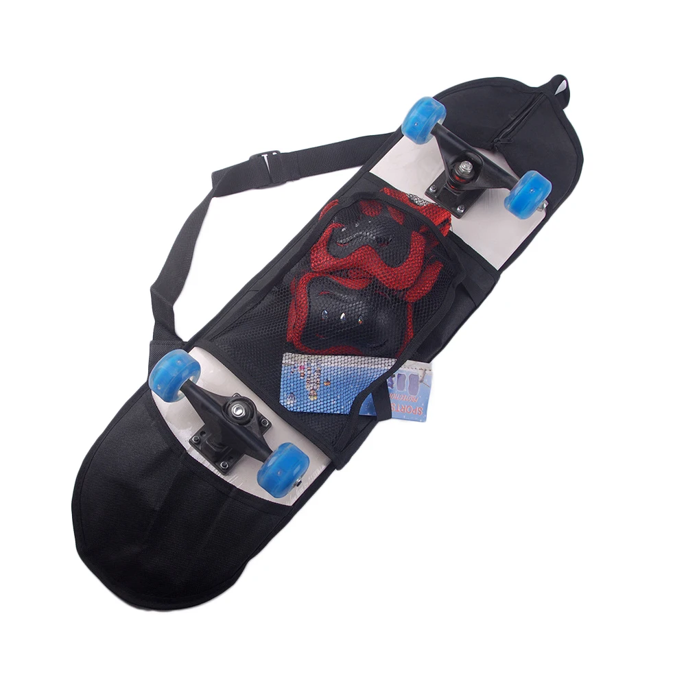 

Unisex Multifunctional Skateboard Storage Bag Simple Solid Color Dual-Purpose Four-Wheel Scooter One-Shoulder Messenger Bag
