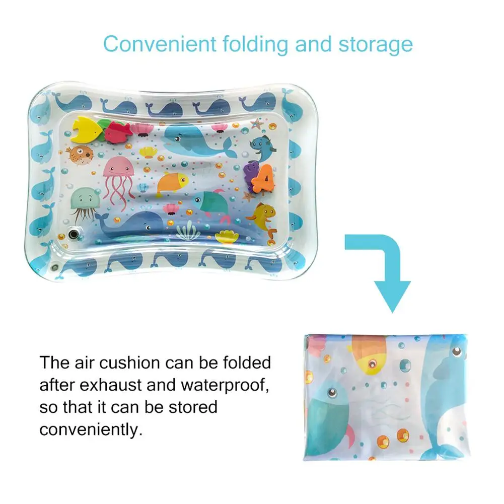 

70CM Summer Baby Inflatable Water Playmat Infant Thicken PVC Play Mat Kids Funny Gym Dual Use Patted Pad Toy Infants Gym Playmat