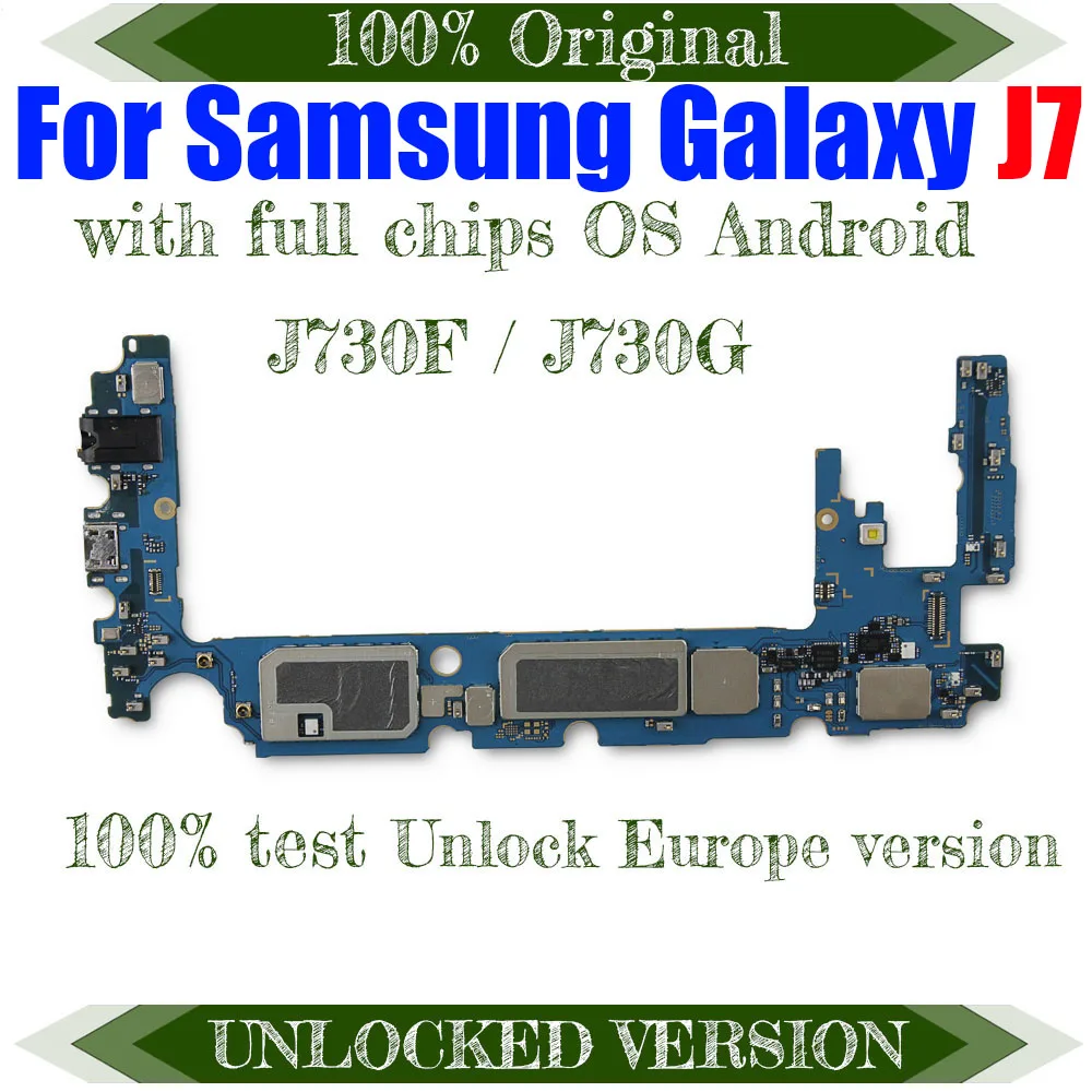 Хорошо работает для Samsung Galaxy J7 Pro J730F J730G оригинальная материнская плата Заводская