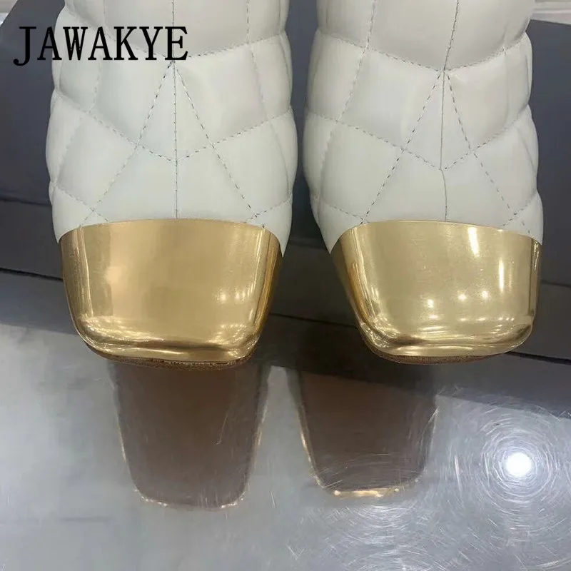 Женские мюли из натуральной кожи с квадратным носком на высоком каблуке в стиле