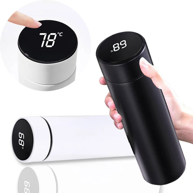 500 мл Термос Вакуумная чашка температурный дисплей путешествия изолированный