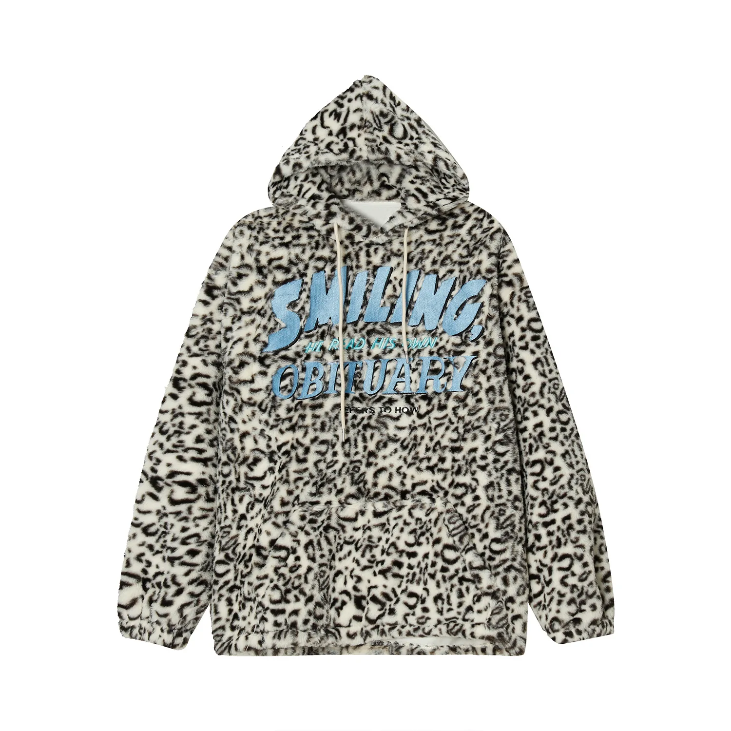 

MTL men's clothing - autumn winter 2021 new lambs, leopard and cashmere Korean ins hooded loose sweater