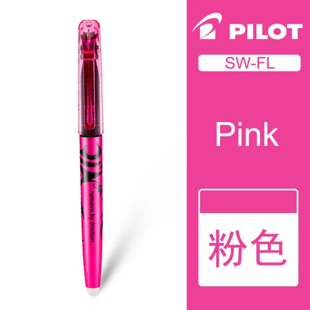 PILOT SW-FL Frixion стираемый маркер пастельный цвет флуоресцентный маркер 6 цветов Япония - Цвет: Pink