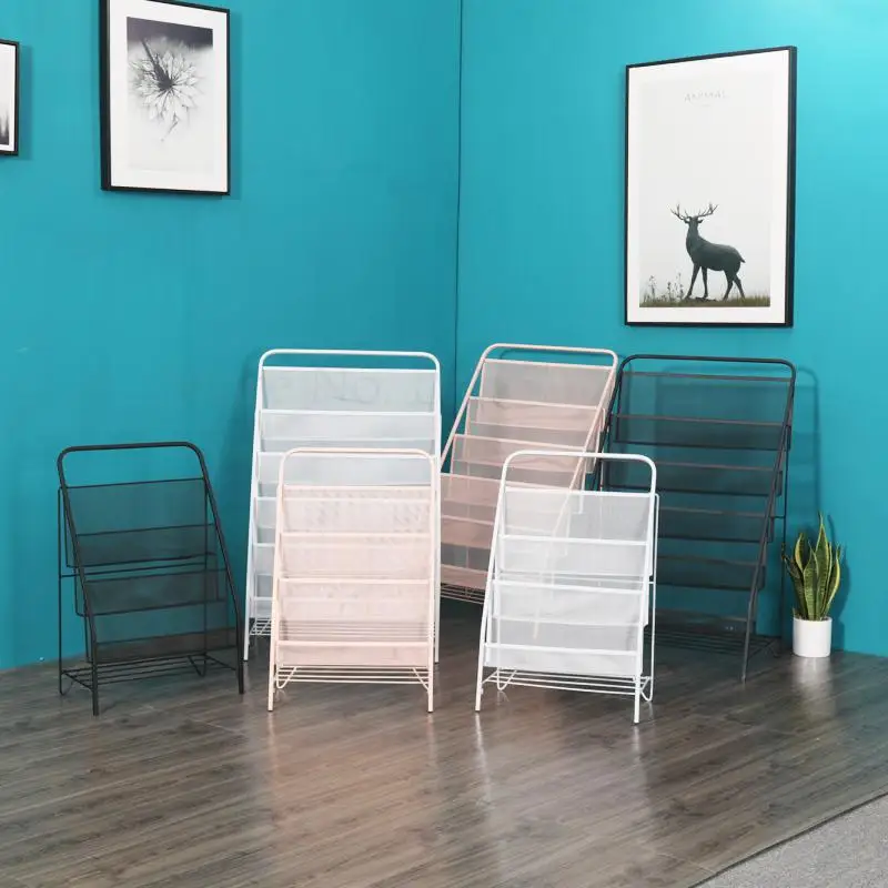 Скандинавская железная полка для магазинов простой стеллаж журналов