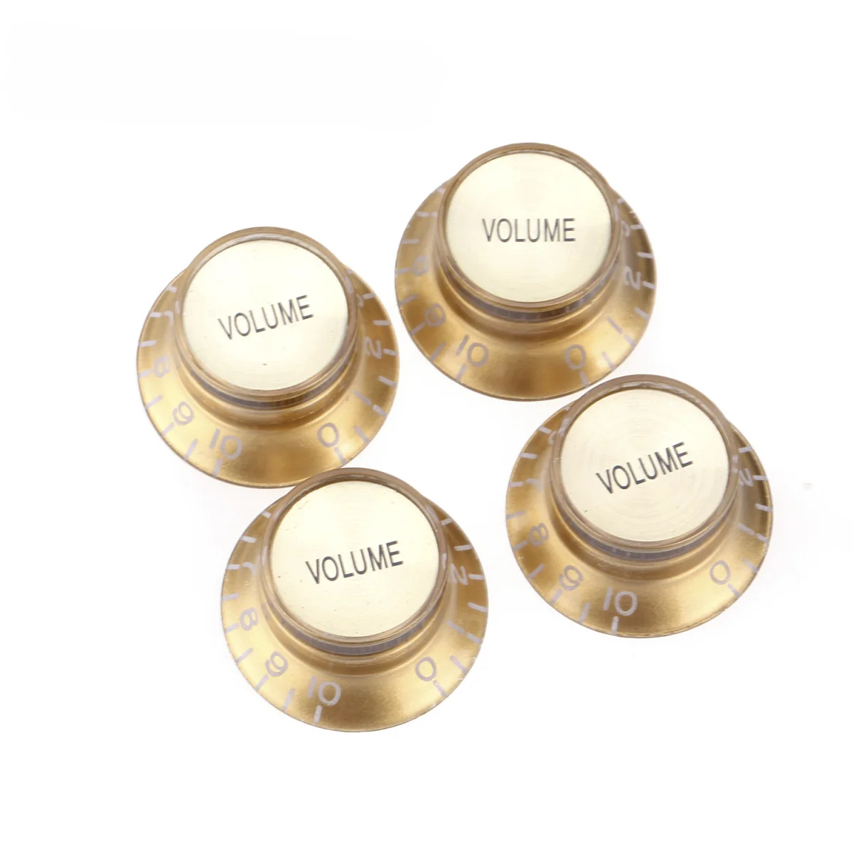 Musiclily Pro Imperial Inch Size Top Hat Bell Reflector Volume Knobs for USA Made Les Paul SG Electric Guitar Gold (Set of 4) | Спорт и