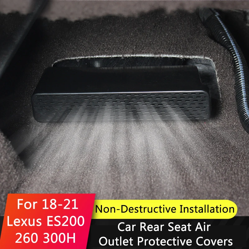 

Черная Автомобильная Пылезащитная Крышка для вентиляционного отверстия заднего сиденья TAJIAN 1 пара, аксессуары для Lexus ES 200 260 300H 2018-2021