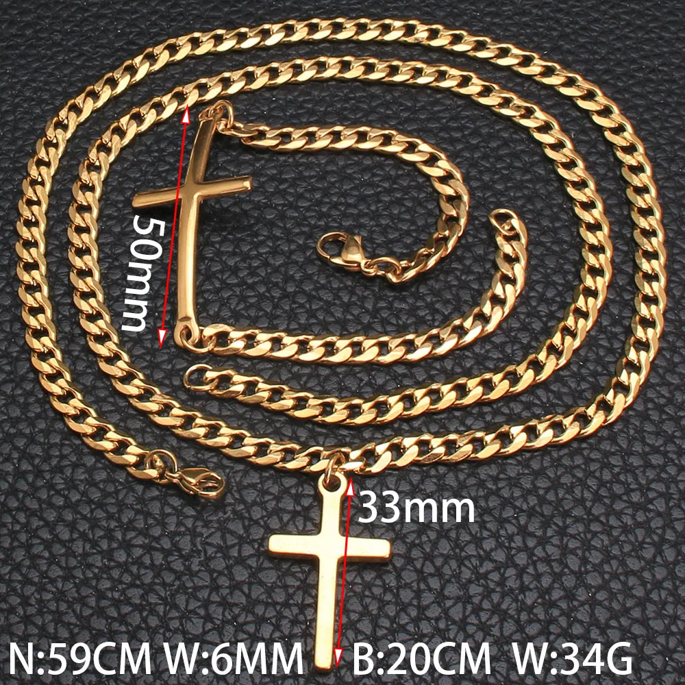 Ювелирный Комплект из цепочки и браслета нержавеющей стали | Украшения