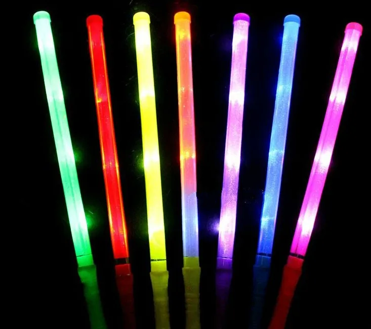 Mulit color Светящиеся палочки для вечеринок светодиодные игрушки 48 см длина Светодиодные Красочные палочки вечерние праздничные украшения лучший подарок светящиеся палочки светится в темноте - Цвет: Mulit color