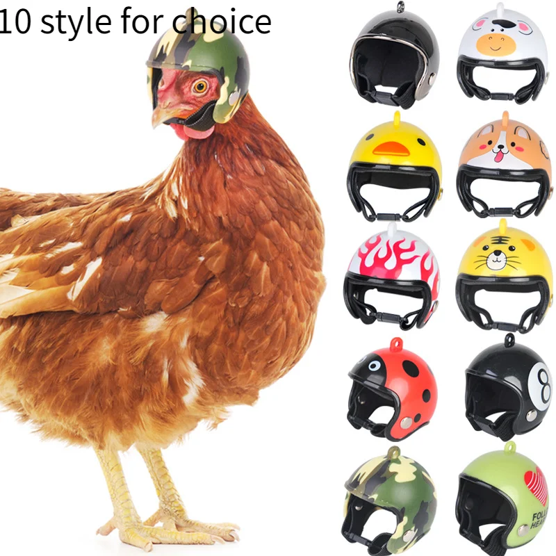 

Креативный куриный шлем товары для домашних животных забавная стандартная Защитная шляпа для курицы Защитная шляпа для куриного шлема Защ...