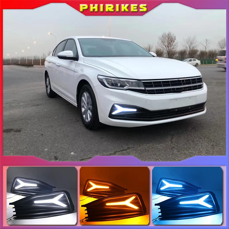 

Дневсветильник ходовые огни для Volkswagen Bora 2019 2020 12 В, светодиодные дневные ходовые огни, сменные противотуманные фары