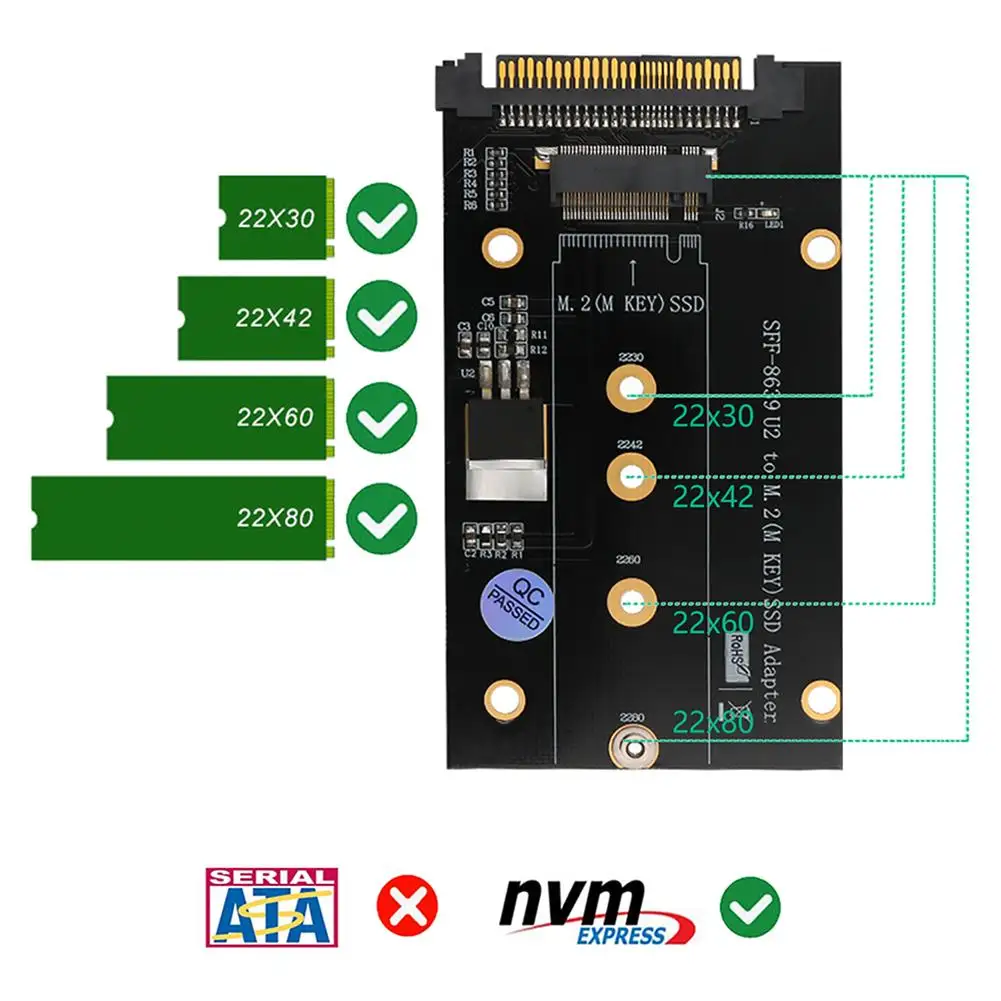 m 2 ключ м ssd для sff 8639 u2 адаптер u 2 для m 2 к