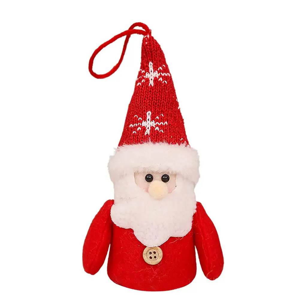 

Lighted Christmas Decorations Handmade Plush Doll Christmas Tree Hanging Pendant Santa Claus Reindeer Snowman Ornaments Lights
