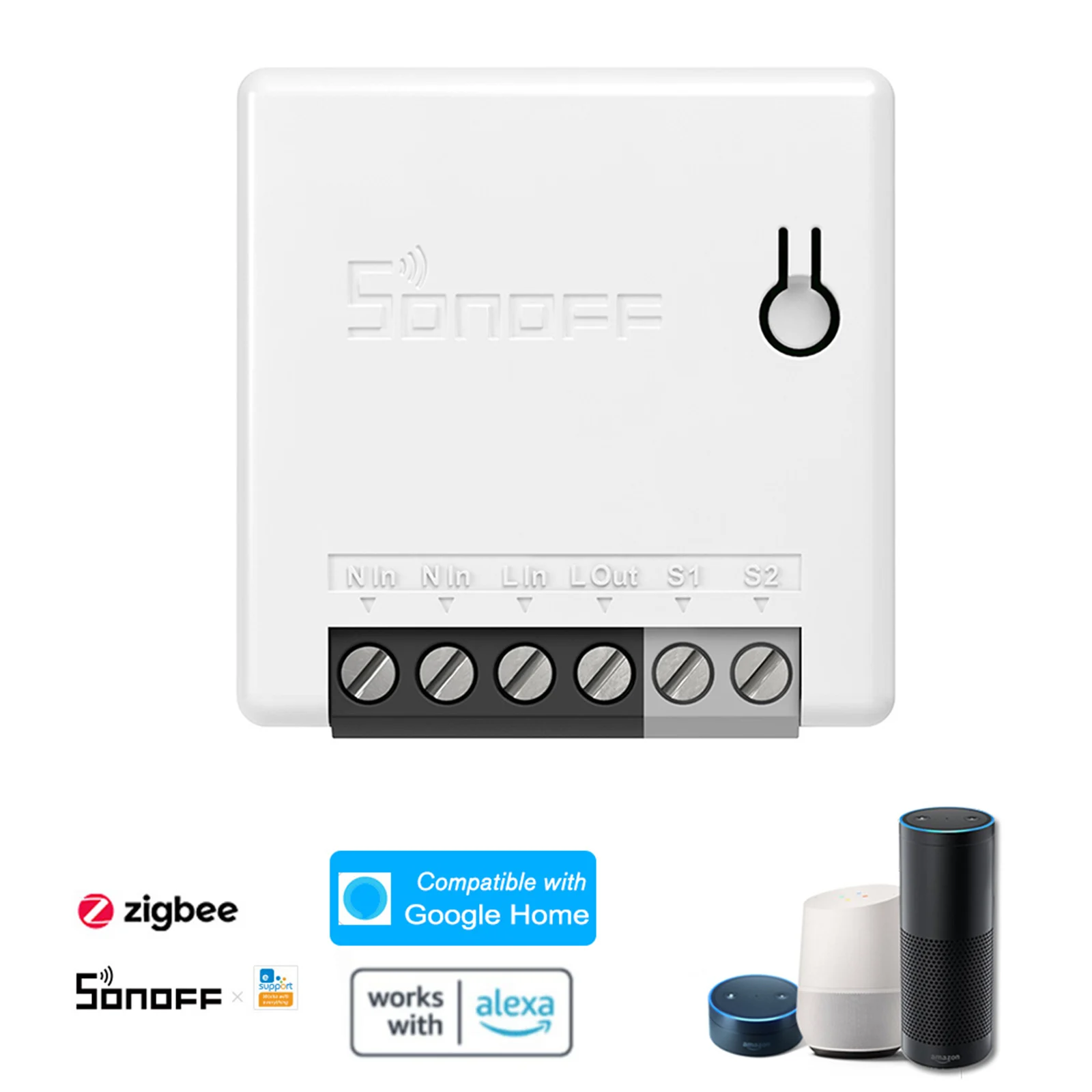

Умный двухсторонний выключатель SONOFF Zigbee, 1/2/3/4/5/6/8/10/15/20 шт., с поддержкой внешнего переключателя